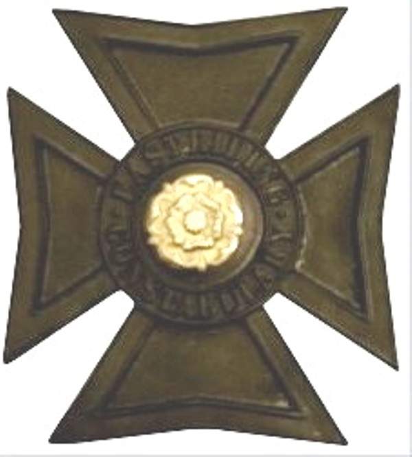 Maltese cross helmet plate