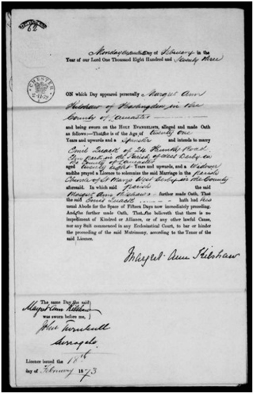 Marriage certificate