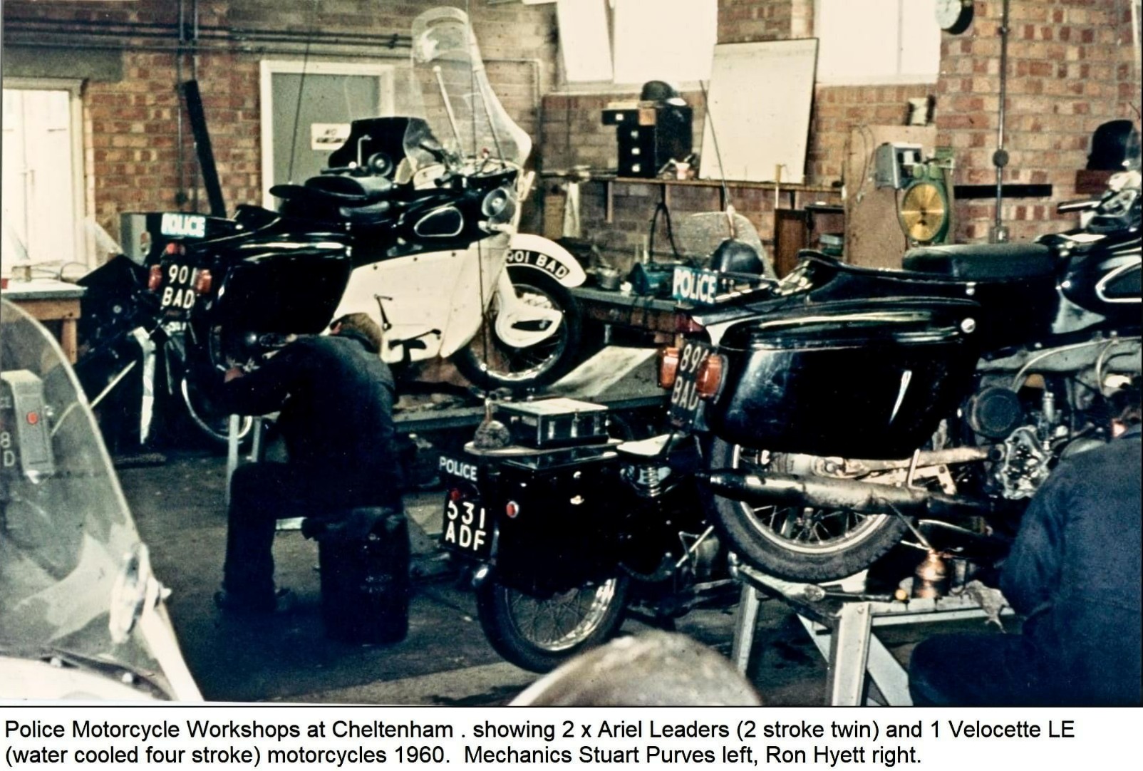 1960 Gloucestershire motorcycle workshop Cheltenham