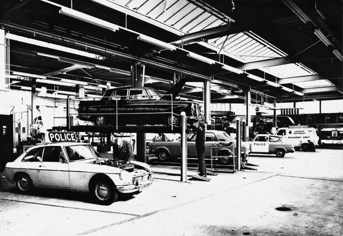 1969 Lancashire Police workshop