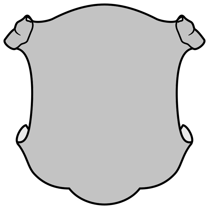 Eared top scroll Escutcheon
