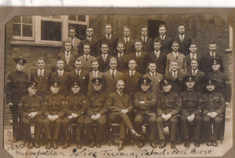 Frederick Bagley
1930 Metropolitan Police Training School - Peel House
grandfather Frederick Bagley 2nd row from the front and third from the left
Submitted by Grandaughter Jane Bagley
