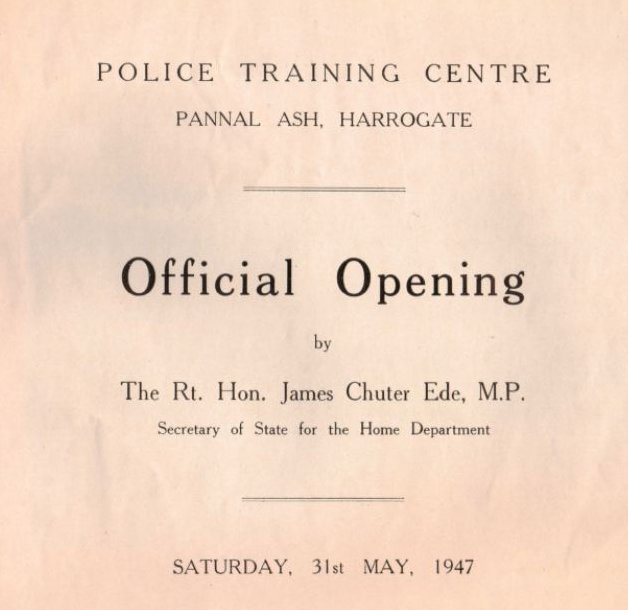 Opening Saturday, 31st May, 1947
From opening programme 
