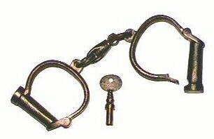 Hiatt's Ladies Handcuffs
These cuffs were smaller to accommodate persons with smaller wrists

Keywords: Hiatt's Handcuffs