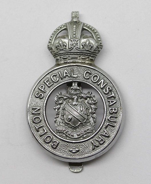 Special Constabulary KC Cap Badge fretted center
Special Constabulary KC Cap Badge fretted center. Slider fixing. Submitted by: Garry Farmer
