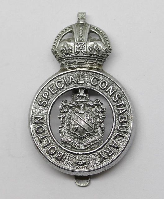 Special Constabulary KC Cap Badge fretted center
Special Constabulary KC Cap Badge fretted center. Slider fixing. Submitted by: Garry Farmer
