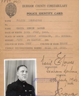Inspector Lowes Identity Card 1940
Submitted by David Lee
Keywords: ID Lowes