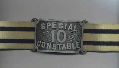 Special Constable On Duty Armband
This type of armband was worn by many special constables while on duty during World War I. 
Keywords: Armbands Special_Constabulary