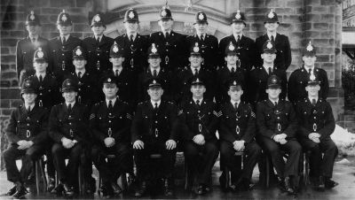Initial Course February 1964 - Submitted by: John Prately
Pc Norris Ps McKeon Pc Hutchinson Pc Pollard Pc Thompson Pc Harrison Pc Newey Pc White
Pc Kilburn Pc Cooke Pc Gready Pc Hall PcWhittaker Pc Pratley Pc Butterfield Pc Wood
Pc Condon Pc Rose PS Foster Insp Bass PS Ackroyd PS Edwards Pc McBride Pc Roberts
