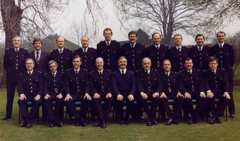 Inspectors Development Course WYMP Training School March 1982
Insp J.M. Agar first on right front row
