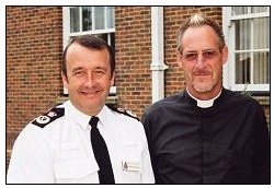 Wiltshire Police Chaplain welcomed at special ceremony
On Monday, February 13 2006, the new Force Chaplain, Richard Armitage, was welcomed at a special ceremony at Police Headquarters in Devizes, which will be attended by Chief Constable for Wiltshire, Martin Richards, and the Bishops of Salisbury and Swindon.

Wiltshire Press release
