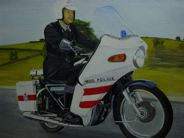 PC Len Turner MOD Police Devonport
Self Portrait 
Submitted by Len Turner
Keywords: Devonport Plymouth MOD vehicles