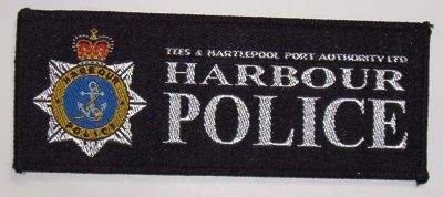 Tees & Hartlepool Harbour Police, current patch
Keywords: Tees  Hartlepool Harbour patch