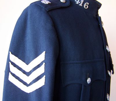 York Police uniform 1940's
York Police uniform 1940's, detail showing the white tape Sergeants stripes
Keywords: york uniform 