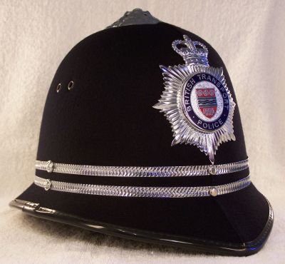 British Transport Police; Inspectors Helmet 1990's
British Transport Police; Inspectors Helmet 1990's
Keywords: transport helmet headwear