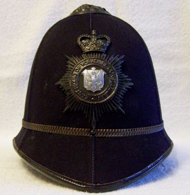 East Riding of Yorkshire Helmet, 1950's
East Riding of Yorkshire Helmet, 1950's, cork six panel construction with blackened helmet furniture
Keywords: east riding yorkshire helmet headwear