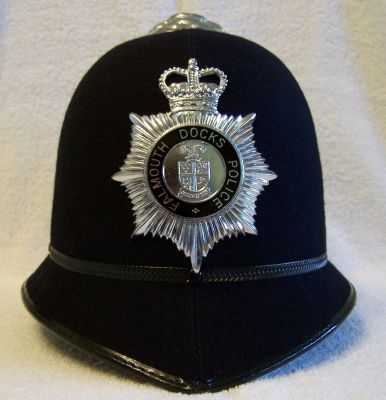 Falmouth Docks Police; 1990's
Falmouth Docks Police; 1990's
Keywords: falmouth docks helmet headwear