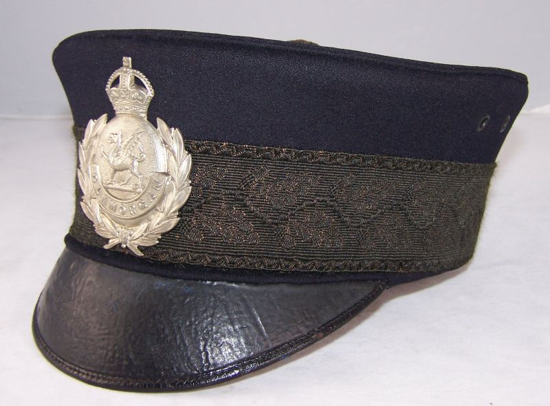Glamorgan Constabulary Cap 1920
Glamorgan Constabulary cap; stencilled inside 'GC E 484 20'
Keywords: glamorgan cap