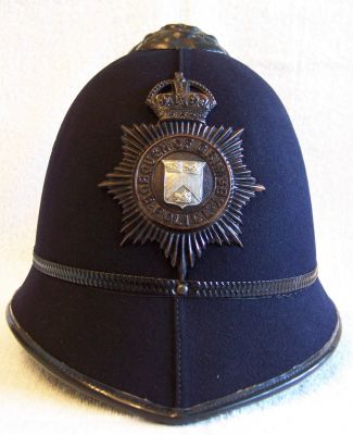 Grimsby Borough Night Helmet, circa 1940's
Grimsby Borough Night Helmet, circa 1940's, two panel design with black top rose, metal centre band and KC helmet plate
Keywords: grimsby helmet Headwear