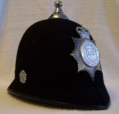 Leicestershire Constabulary Helmet; late 1970's
Leicestershire Constabulary Helmet; late 1970's
Keywords: leicestershire helmet headwear