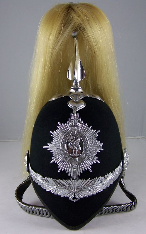 Liverpool City Police Mounted Helmet
Liverpool City Police mounted helmet; chrome fittings.
Keywords: Liverpool mounted helmet