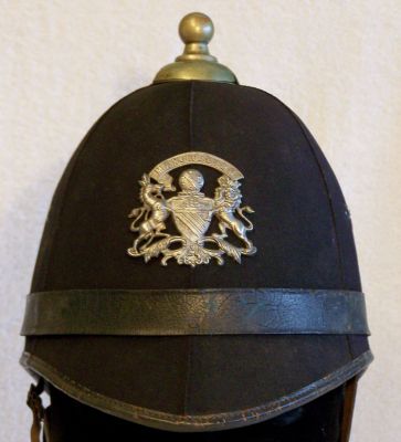 Manchester City Summer Helmet, pre-1938
Manchester City Summer Helmet, pre-1938, Front view
Keywords: manchester helmets Headwear