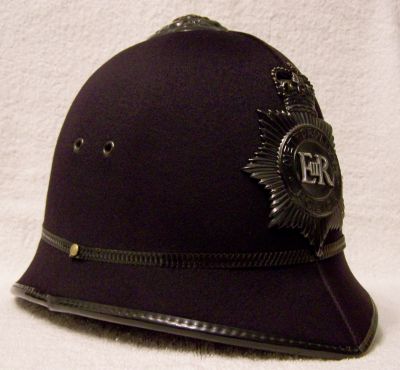 Metropolitan Constables & Sgts Helmet, 1954 - 1973
Metropolitan Constables and Sgts Helmet, 1954 - 1973. Cork helmet with blackened helmet furniture 
Keywords: metropolitan helmet Headwear