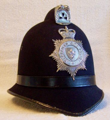 Wakefield City Helmet, 1960's
Wakefield City Hemet, 1960's, one piece fibre construction with black leather centre band and single vent either side
Keywords: wakefield helmet headwear