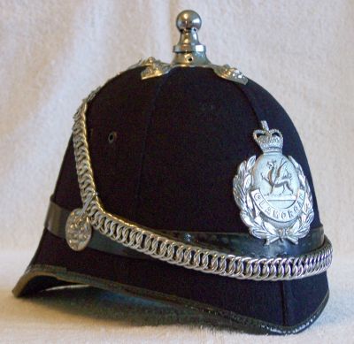 Glamorgan Constabulary Chained Helmet, post 1953
Glamorgan Constabulary Chained Helmet, post 1953
Keywords: glamorgan helmet Headwear