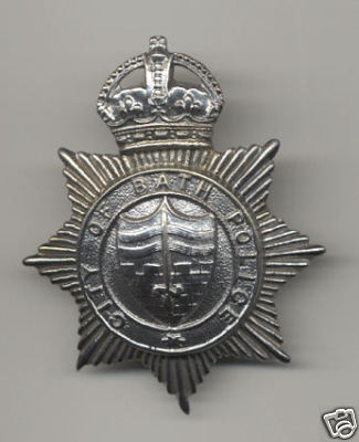 Bath City Police Helmet Plate
