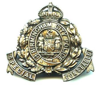 Cap Badge KC Special Constabulary
Chrome plated Lug Fixing KC
Keywords: Birmingham Cap Badge KC Special Constabulary