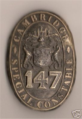 Cambridge City Special Constabulary armband badge
