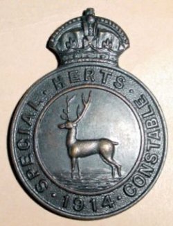 Hertfordshire Constab. SC Lapel Badge 1914. KC
Keywords: Hertfordshire Lapel SC