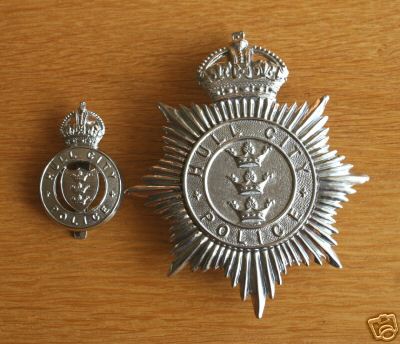 Hull City Police. Helmet Plate & Cap Badge. KC
Keywords: Hull HP CB