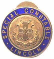 Lincoln City Poilice. SC Lapel Badge WW1 
Keywords: Lincoln Lapel SC