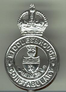 Middlesborough Constabulary. Cap Badge. KC
Keywords: Middlesborough CB