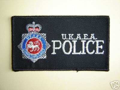 U.K. Atomic Energy Authority Constabulary Patch
Keywords: U.K. Atomic Energy Authority Constabulary Patch