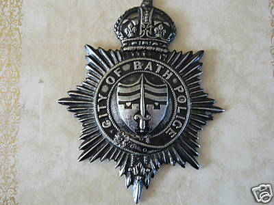 Bath City Police Helmet Plate
