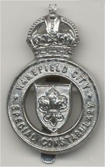 Wakefield City Police Special Constable KC Cap Badge
