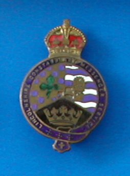 LINCOLNSHIRE MESSENGER SERVICE LAPEL BADGE
