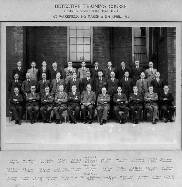 WEST RIDING CONSTABULARY, WAKEFIELD, DETECTIVE TRAINING COURSE
Date unknown
