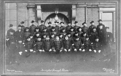 ACCRINGTON BOROUGH POLICE GROUP
Photographer: R Harrison, 42 Whalley Road, Accrington
Possibly 1899 - 1902
