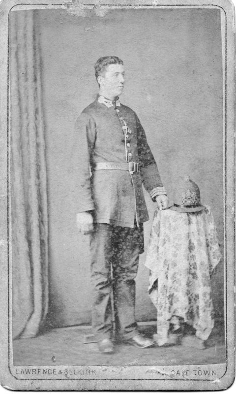 CAPE TOWN POLICE, SOUTH AFRICA.
Photo by: Lawrence & Selkirk, 14 Strand Street, Cape Town.
I believe this is Cape Town police as the helmet plate resembles the coat-of-arms.
