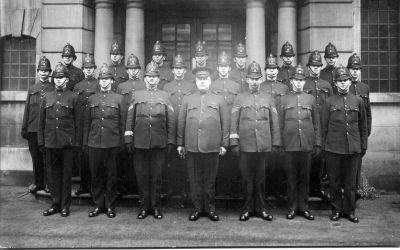 CITY OF LONDON POLICE, D DIVISION
Probably taken at the old Cloak Lane Police Station.
