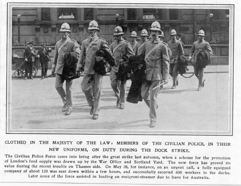 CIVILIAN POLICE FORCE, DOCK STRIKE LONDON 1912 - 001
