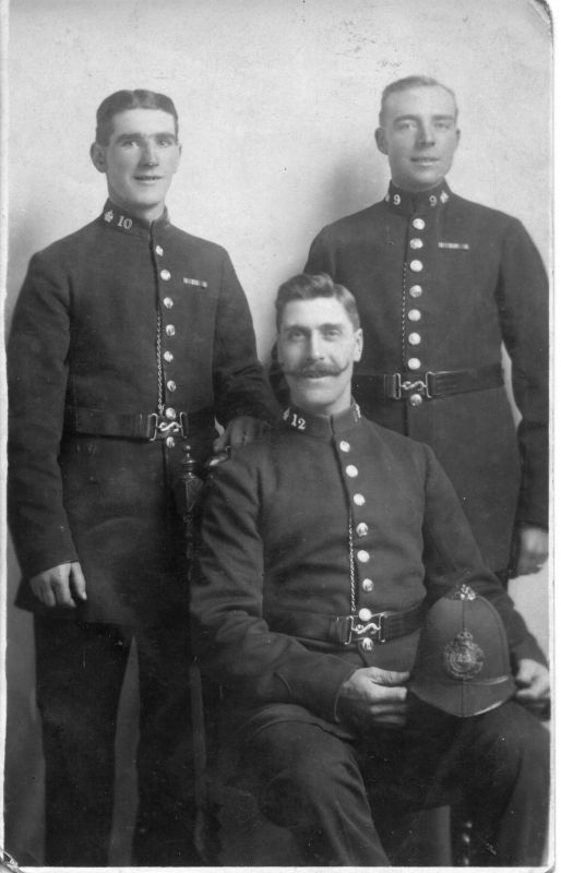 DORSET COUNTY CONSTABULARY, PC's 9 - 10 - 12
Two are wearing WW1 medals.
