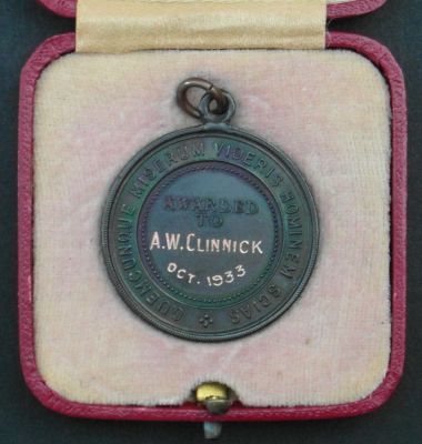 Devon Constabulary, PC ALAN WOODYATT CLINNICK (approx 1933)
Royal Life Saving Society Bronze Medallion
