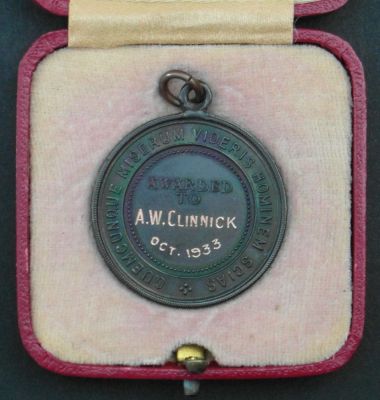 Devon Constabulary, PC ALAN WOODYATT CLINNICK (approx 1933)
Royal Life Saving Society Bronze Medallion
