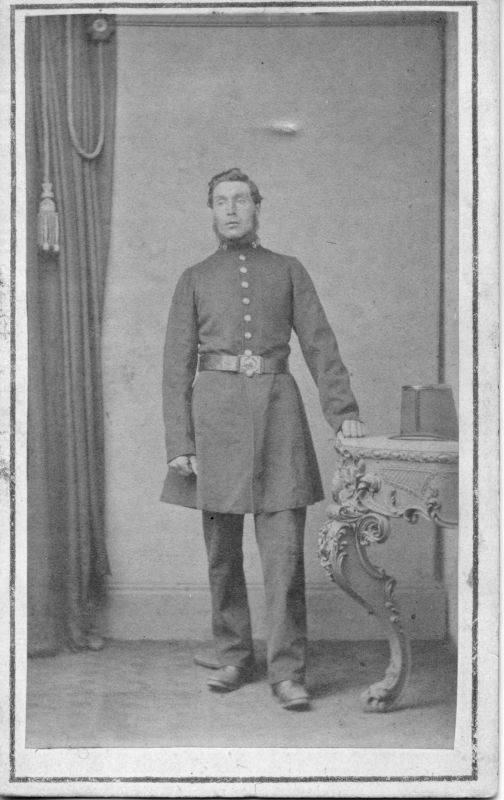 LEEDS CITY POLICE, PC 30
Nice CDV of the officer and his Kepi.
Photo by: T Atkinson, 71 Park Lane, Leeds.
