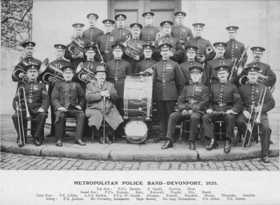 METROPOLITAN POLICE BAND, DEVENPORT DOCKS DIVISION, 1920
